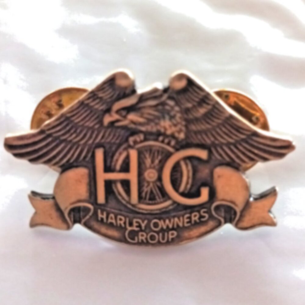 Vintage 1983 HOG Harley-Davidson Owners Group Tac Back Pin Eagle